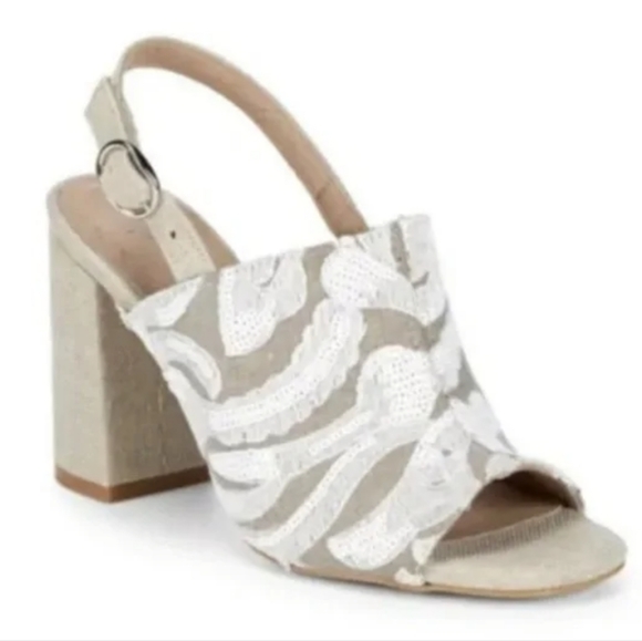 Alex + Alex Embroidered Slingback Sandal Block Heels - Picture 2 of 5